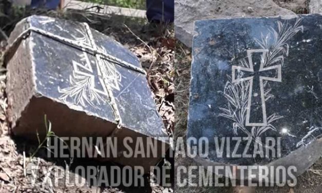 Descubrimiento de una curiosa pieza de granito negro, con simbología esculpida y gran realce en su relieve en el Cementerio